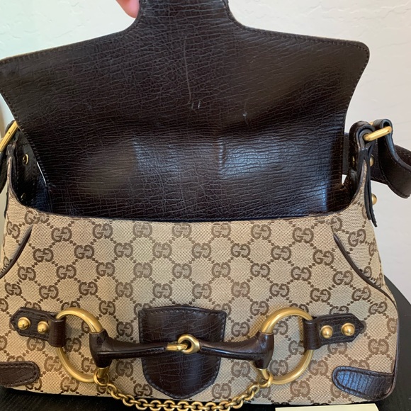 ✨ SOLD ✨ 100% Authentic Gucci GG Horsebit Vintage Jacquard Handbag - Picture 9 of 14